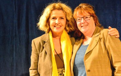 Michaela May und Nicola Förg im Waitzinger Keller.