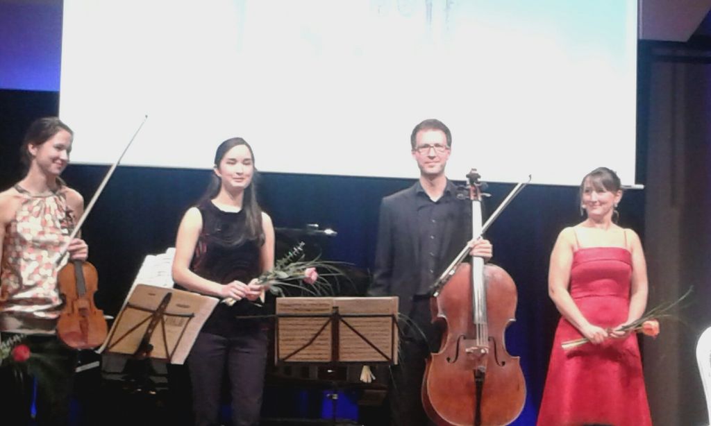 Cathrin Paul und das Klaviertrio Katja Lämmermann, Miriam Heuberger, Ullrich Witteler (v.l.)