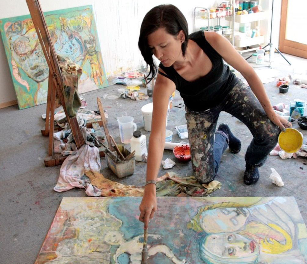 Katharina Schellenberger in ihrem Atelier