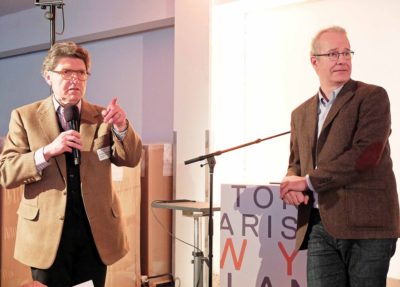 Wilhelm Vossenkuhl, Philosoph und Christoph Böninger, Moderator des Symposiums MCBW meets MB (v.l.)