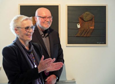 Tutti und Klaus Gogolin zur Vernissage im KULTUR im Oberbräu