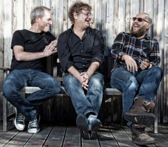 Kuh Lieselotte und die Bananafischbones: Florian Rein (Schlagzeug), Peter Horn (Gitarre) und Sebastian Horn (Gesang), v.l.