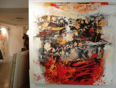 Georg Brandner: Collage in der Galerie ARTEG bei Michael Böhnke in Tegernsee