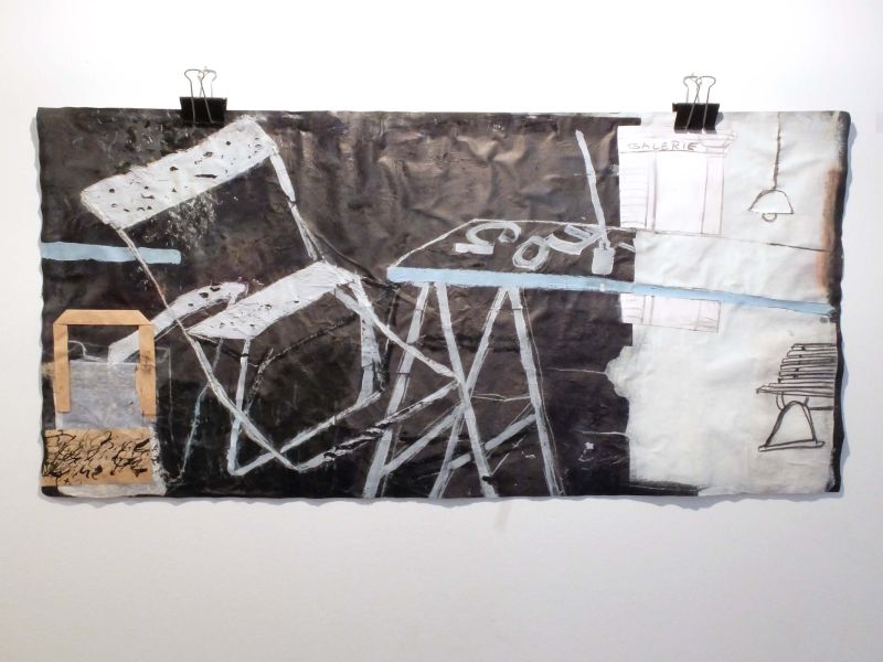 Kunstausstellung Bayrischzell - Brigitte Guggenmos: „Werkstatt“, Collage