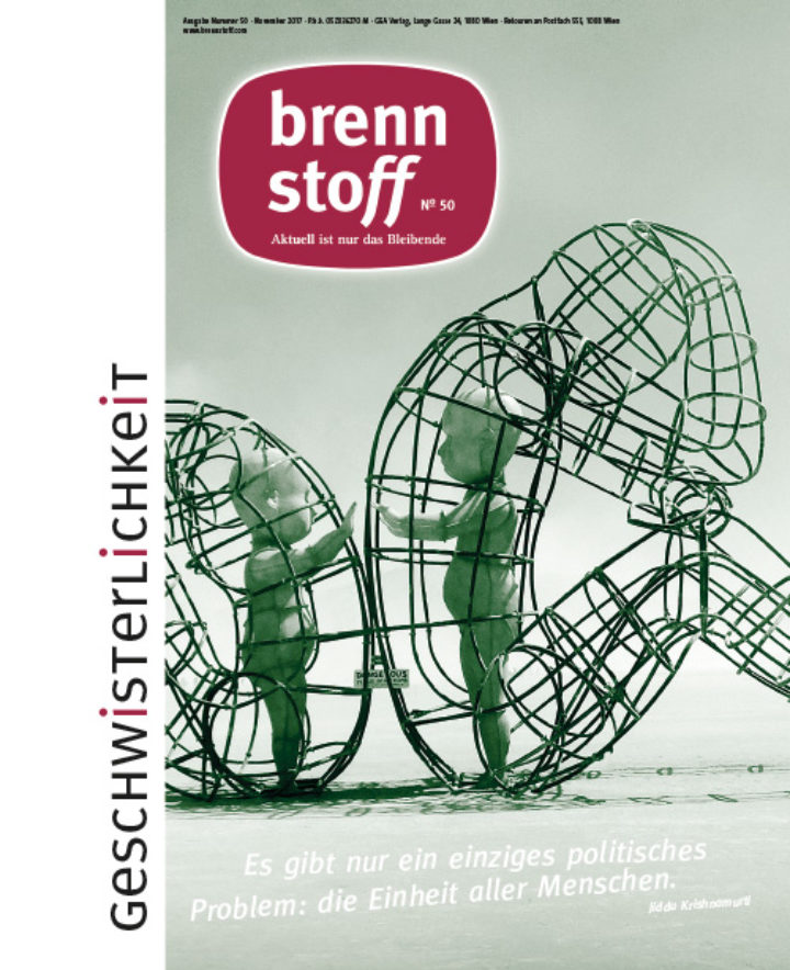 In "Brennstoff" Ausgabe Nr. 50 von GEA fand Monika Ziegler zahlreiche lesenswerte Beiträge zum Thema Soziale Intelligenz (Titelblatt) 