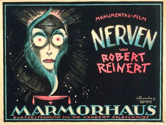 Plakat des Stummfilms "Nerven" aus dem Jahr 1919