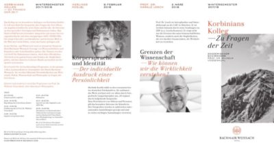 Programm des Korbinians Kolleg 2018