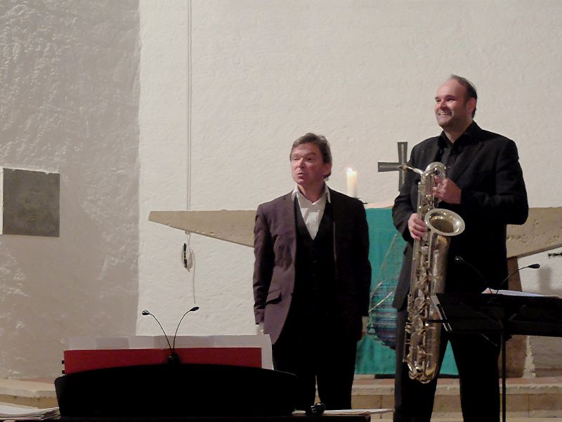 Organist Peter Wolff und Saxofonist Thomas Tomaschek