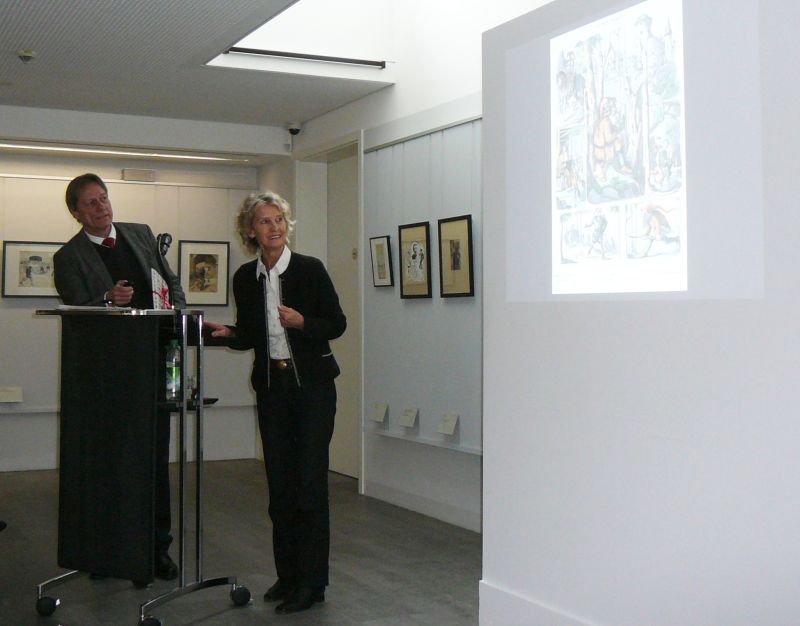 Ulrike Leutheusser und Dr. Michael Stephan im Gulbransson-Museum. Foto: Klee