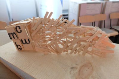 Modell des MCBW-Meteorit: Schreinerei EHAM mit