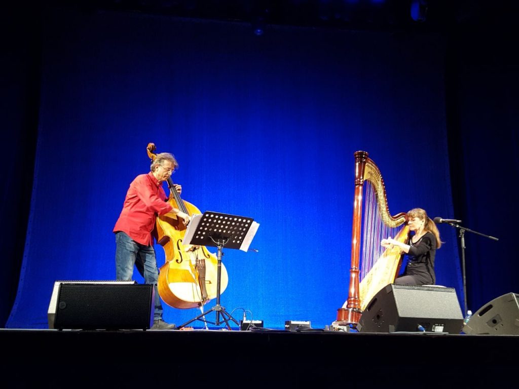 Dino Contenti, Monika Stadler beim Harfenfestival in Miesbach