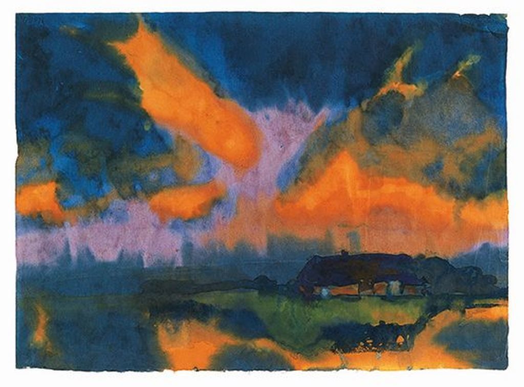 Emil_Nolde_Hülltoft Hof (roter Himmel)