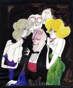 Tomi Ungerer - Unveröffentlichte Zeichnung für "The Party"