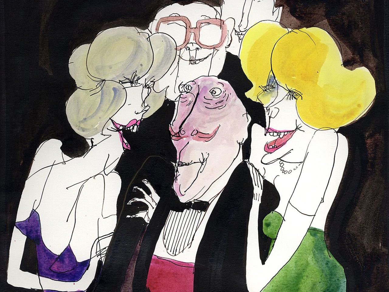 Tomi Ungerer - Unveröffentlichte Zeichnung für "The Party"