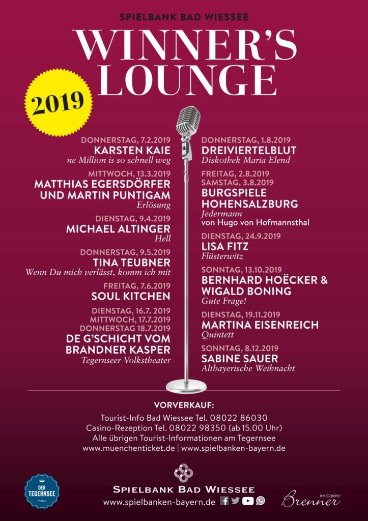 Programm der Winners Lounge für 2019