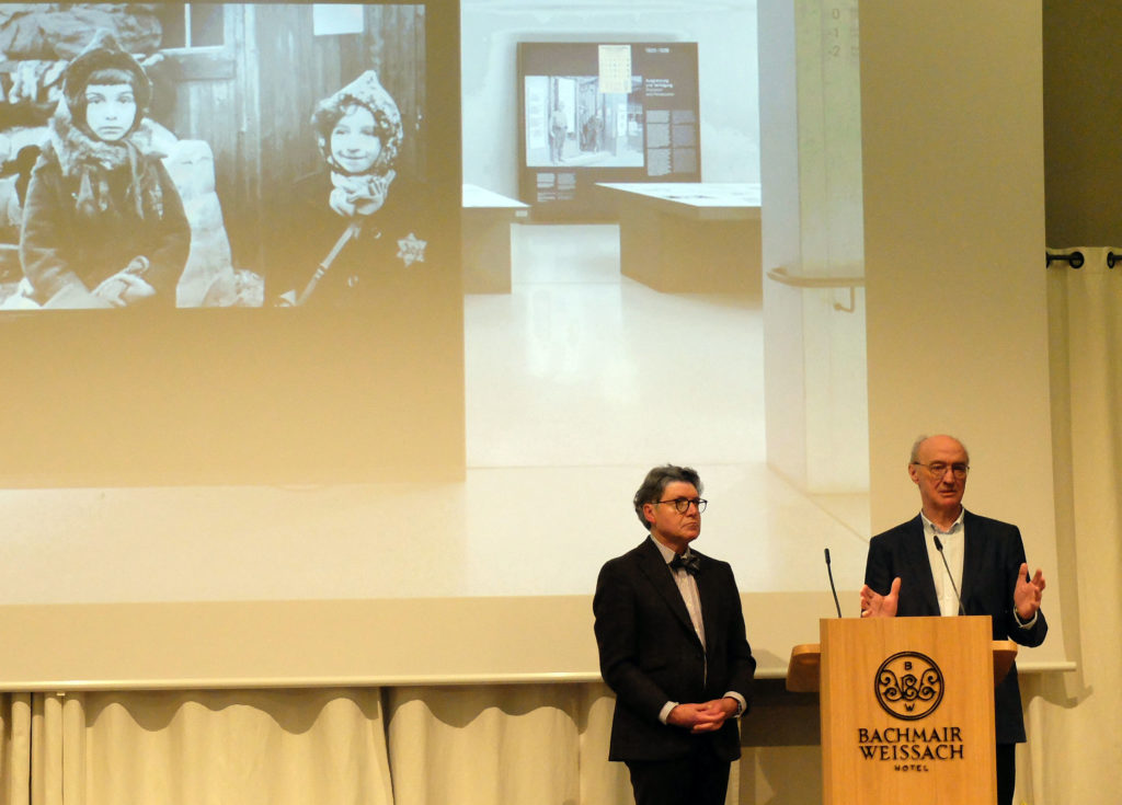 Prof. Dr. Wilhelm Vossenkuhl, akademischer Kurator der Reihe und Prof. Dr. Winfried Nerdinger, Vortragender