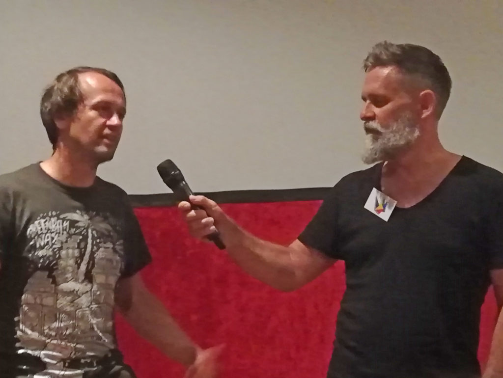 Roman Schlaack im Publikumsgespräch mit Robert Krause Foto Karin Sommer
