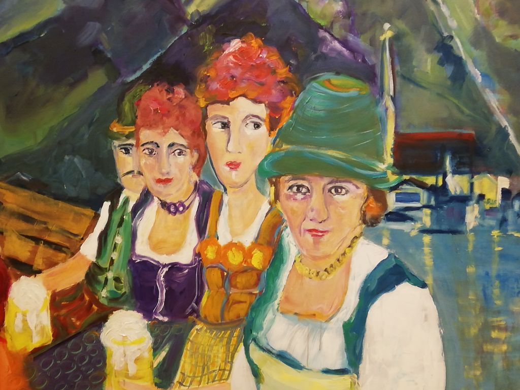 „Freundschaft“ - Vier Frauen am See. Ausstellung im Bussy Baby am Tegernsee