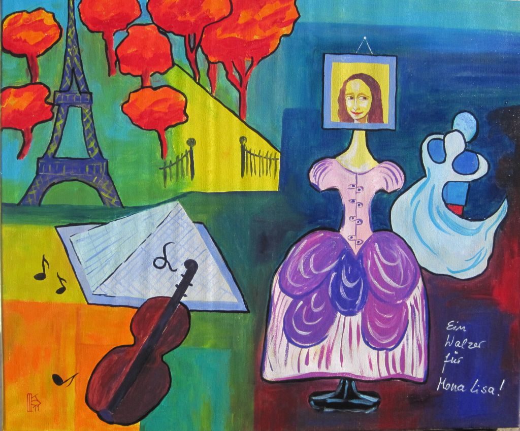 „Ein Walzer für Mona Lisa“, Acryl. Foto: Karin Paland