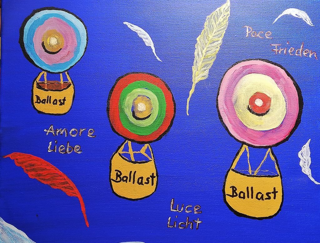 Bildausschnitt „Ballast abwerfen“ Acryl Foto: Karin Sommer