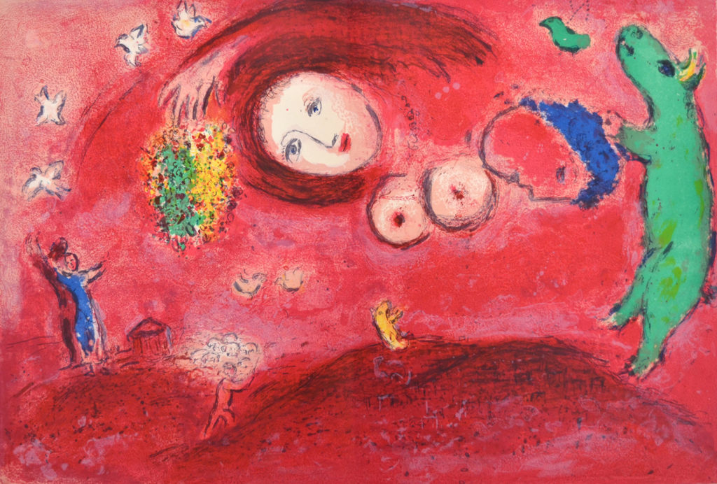 "Die Frühjahrswiese" von Marc Chagall ist eines der Highlights in der Sonderausstellung - Führungen zur Langen Nacht der Kunst 