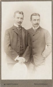 Dichterfreunde Kurt Martens und Thomas Mann (v.r.)