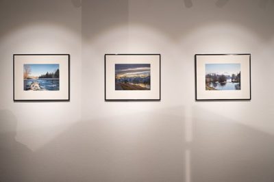 v.li.- David trifft Goliath_Petra Haidn_Föhnstimmung an der Mangfall_Peter Wieczorek_Novemberspaziergang_Dagmar Dowdle