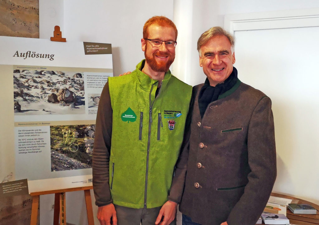 Landrat Olaf von Löwis, Gebietsbetreuer Florian Bossert 