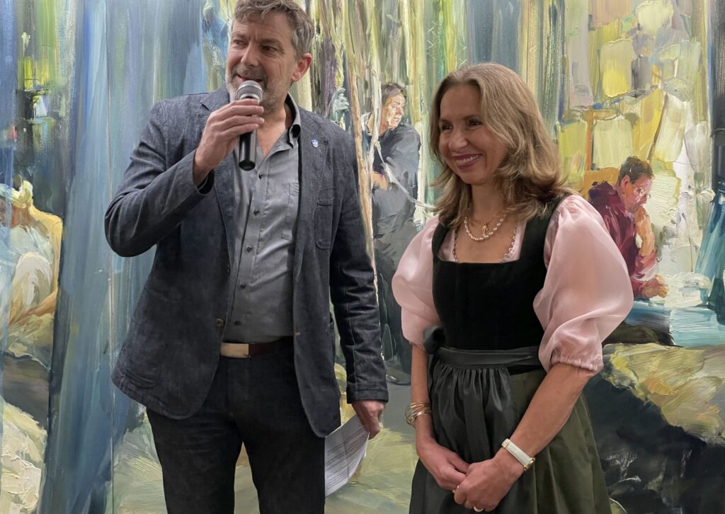 Im Jagerhaus Gmund: Ekaterina Zacharova und Bürgermeister Alfons Besel