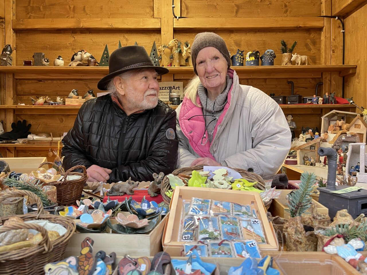 Gaetano und Waltraud Milazzo beim Weihnachtlichen Schlossmarkt Tegernsee
