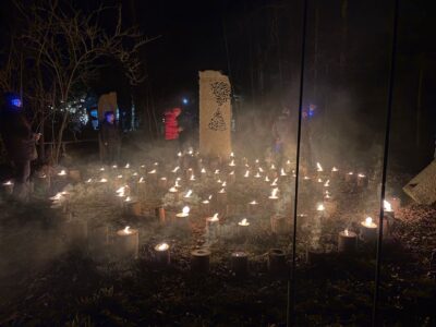 Skulptur Nacht Lichtung, Valley, Tobel, Christiane Alhelm, Kunstdünger e.V.