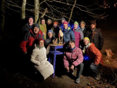 Skulptur Nacht Lichtung, Valley, Tobel, Christiane Alhelm